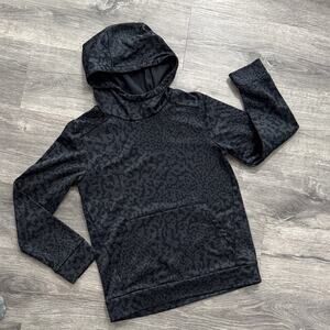 Under Armour gray / black printed loose fit hooded sweatshirt Size Medium